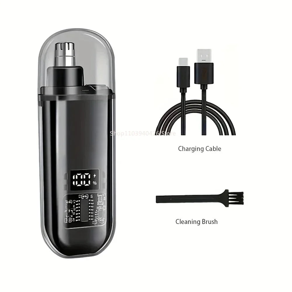Rechargeable Nose & Ear Hair Trimmer – Compact USB-C
