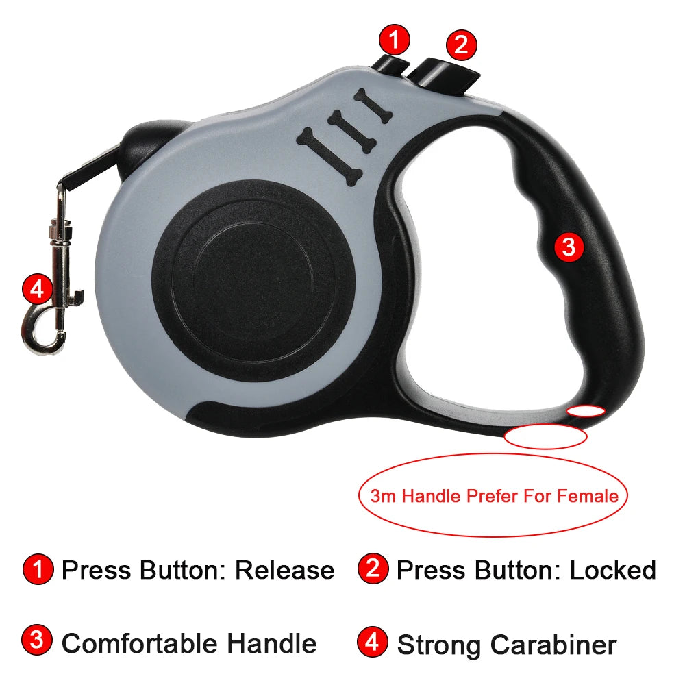 Retractable Dog Leash – 10 ft or 16 ft
