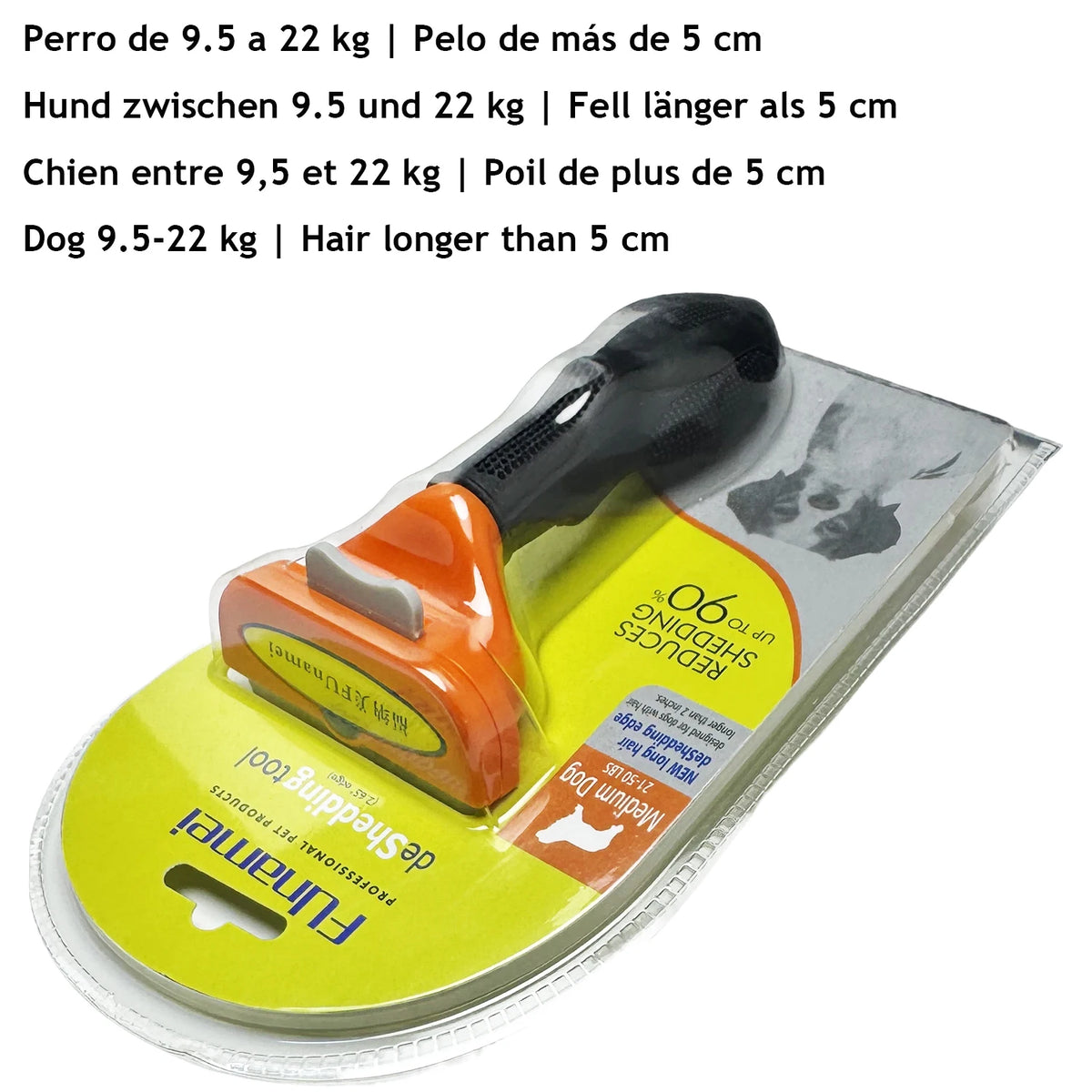 Pet Dematting Brush – Undercoat Rake for Dogs & Cats