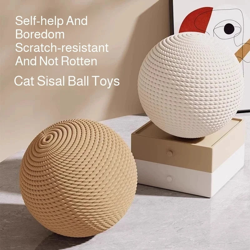 Sisal Cat Scratch Ball – Chew & Play Toy