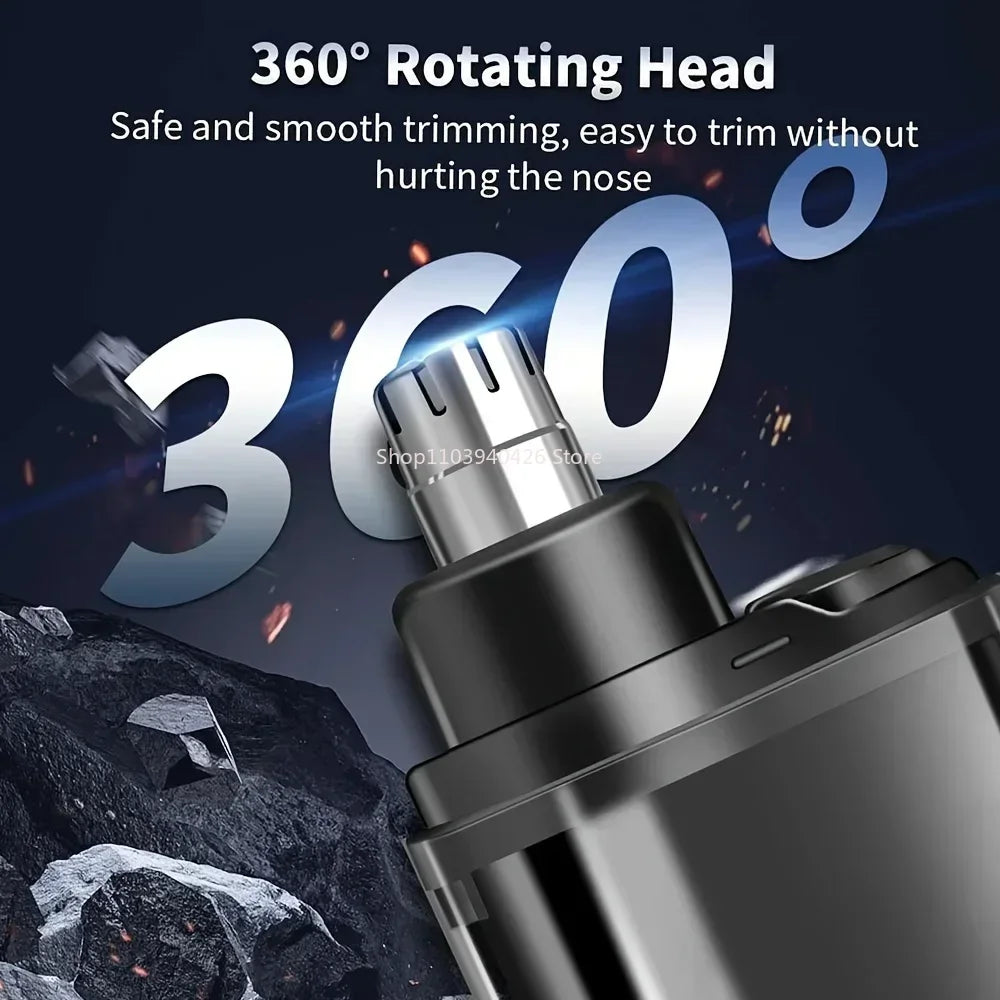 Rechargeable Nose & Ear Hair Trimmer – Compact USB-C