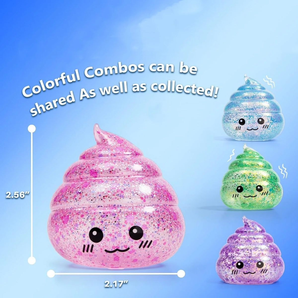 Glitter Poop Squishy – Squeeze Toy
