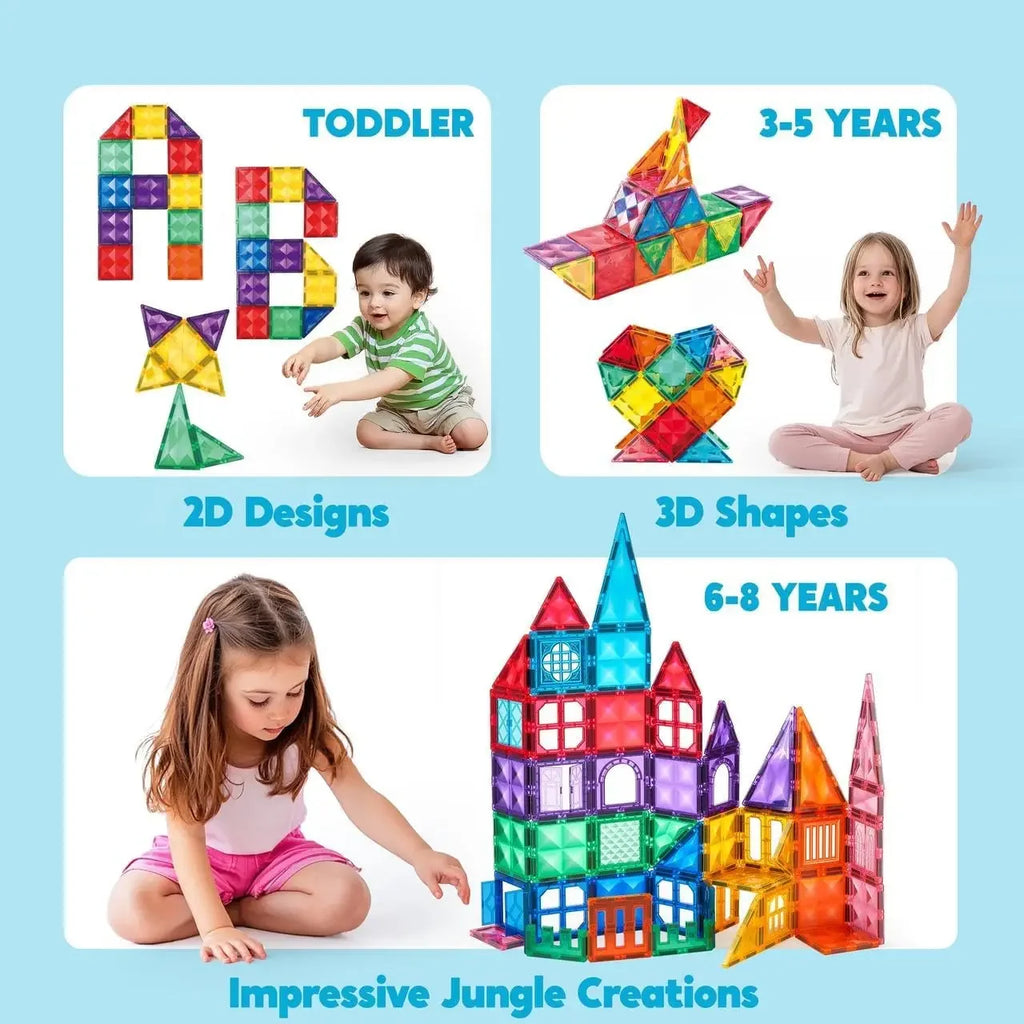 Magnetic Castle Building Tiles – 66 Pieces