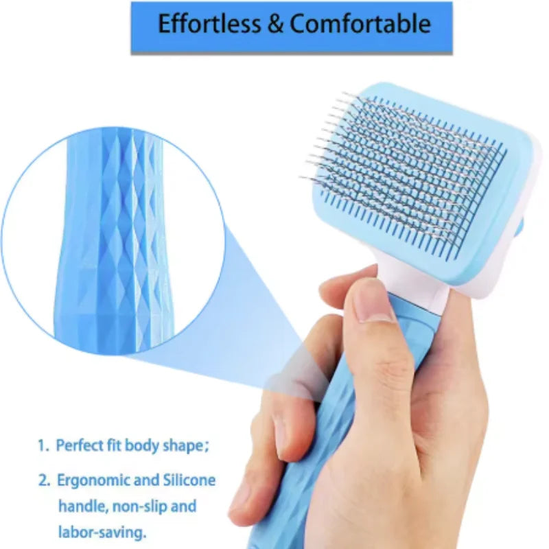 Self-Cleaning Slicker Brush for Dogs & Cats