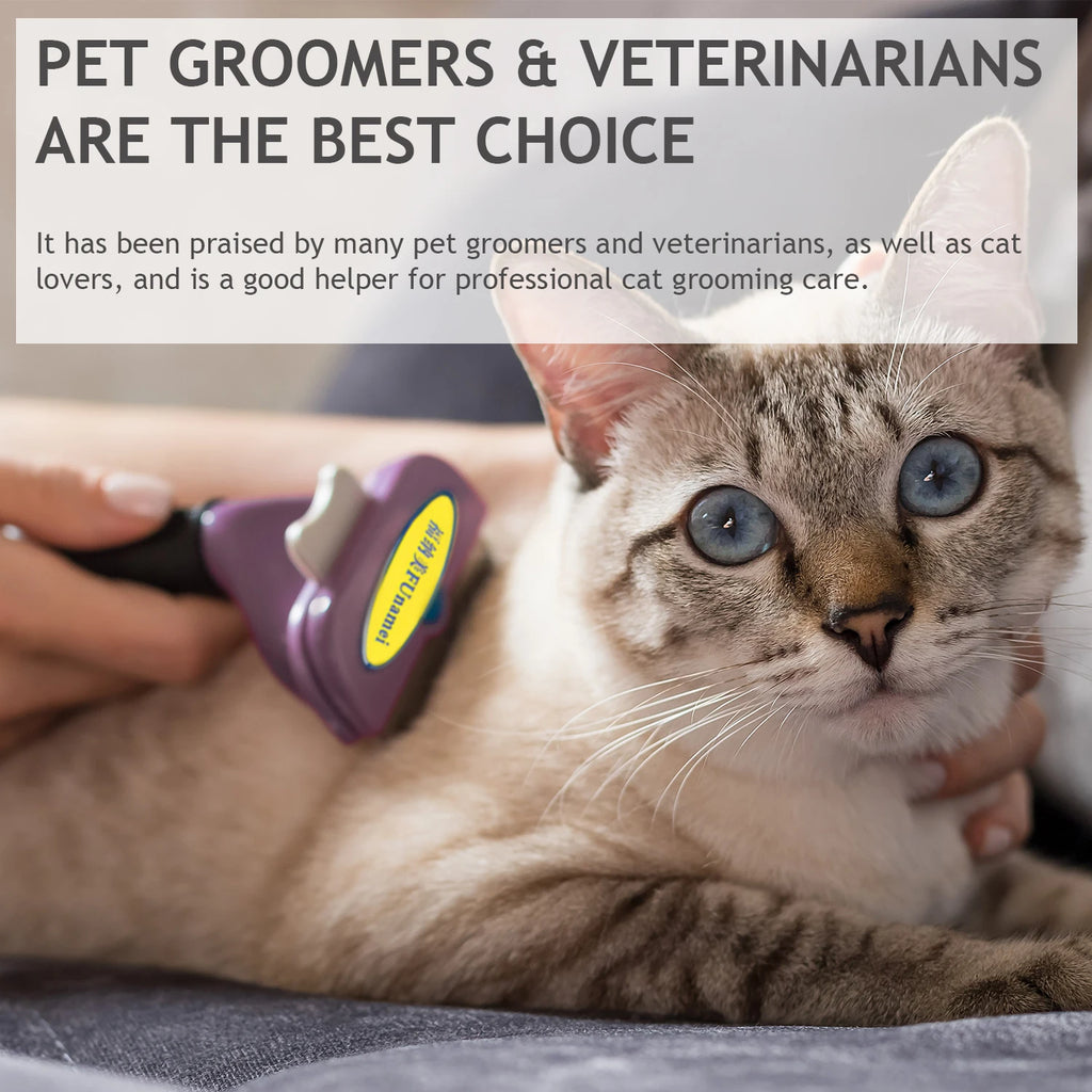 Pet Dematting Brush – Undercoat Rake for Dogs & Cats