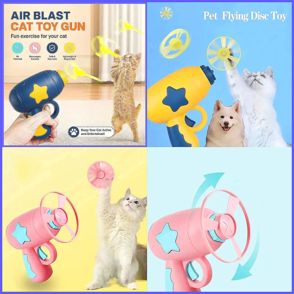 Flying Disc Launcher Cat Toy – Interactive Chase Game