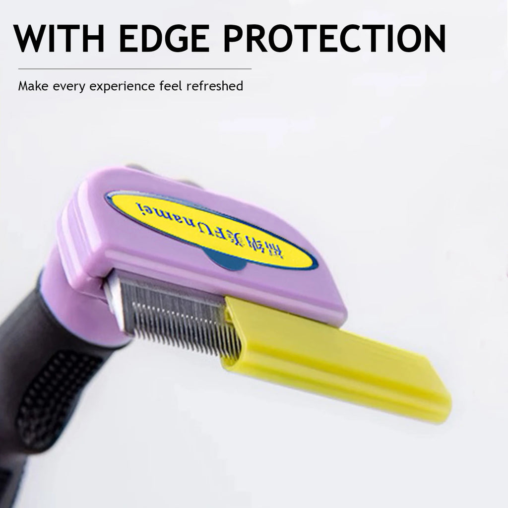 Pet Dematting Brush – Undercoat Rake for Dogs & Cats