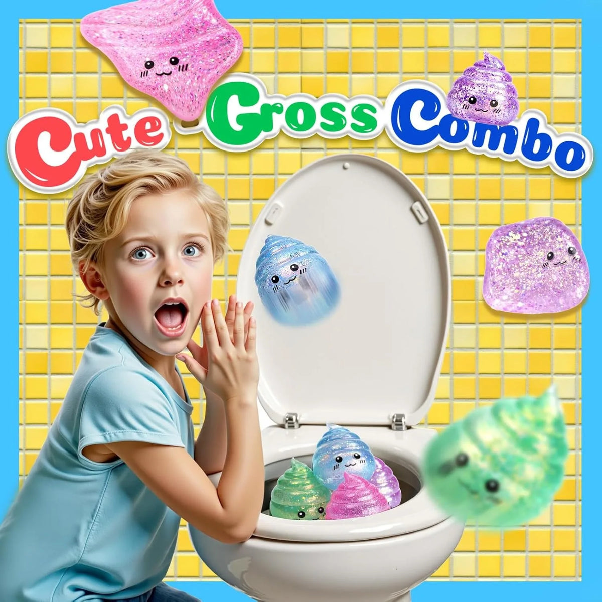 Glitter Poop Squishy – Squeeze Toy