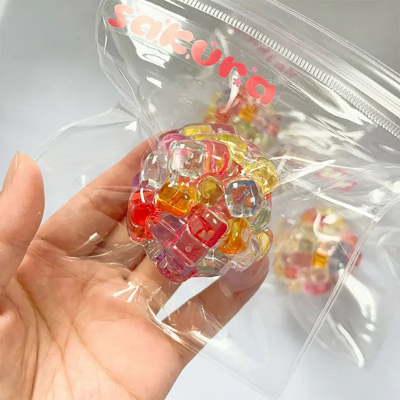 Crystal Bead Squishy Ball – Stress Relief Toy
