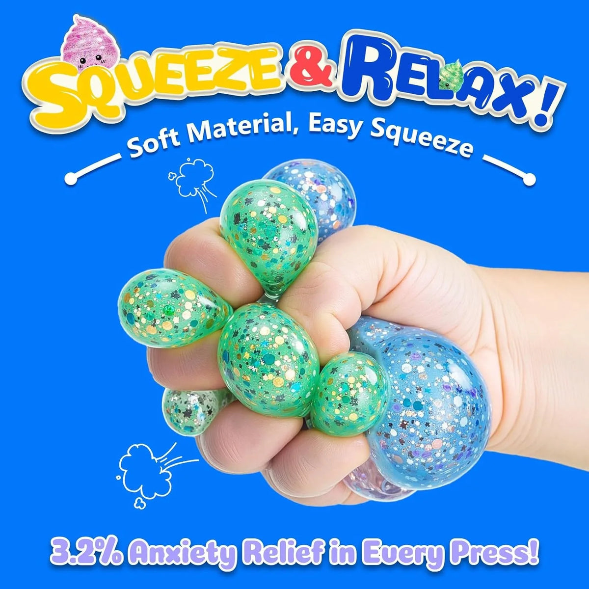 Glitter Poop Squishy – Squeeze Toy