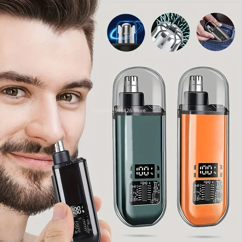 Rechargeable Nose & Ear Hair Trimmer – Compact USB-C