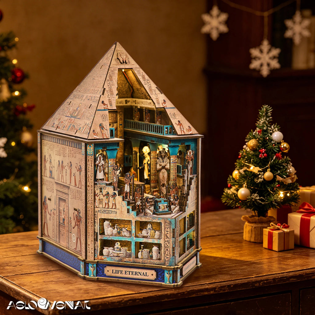 Egyptian Pharaoh Book Nook Kit – 3D Wooden DIY Model