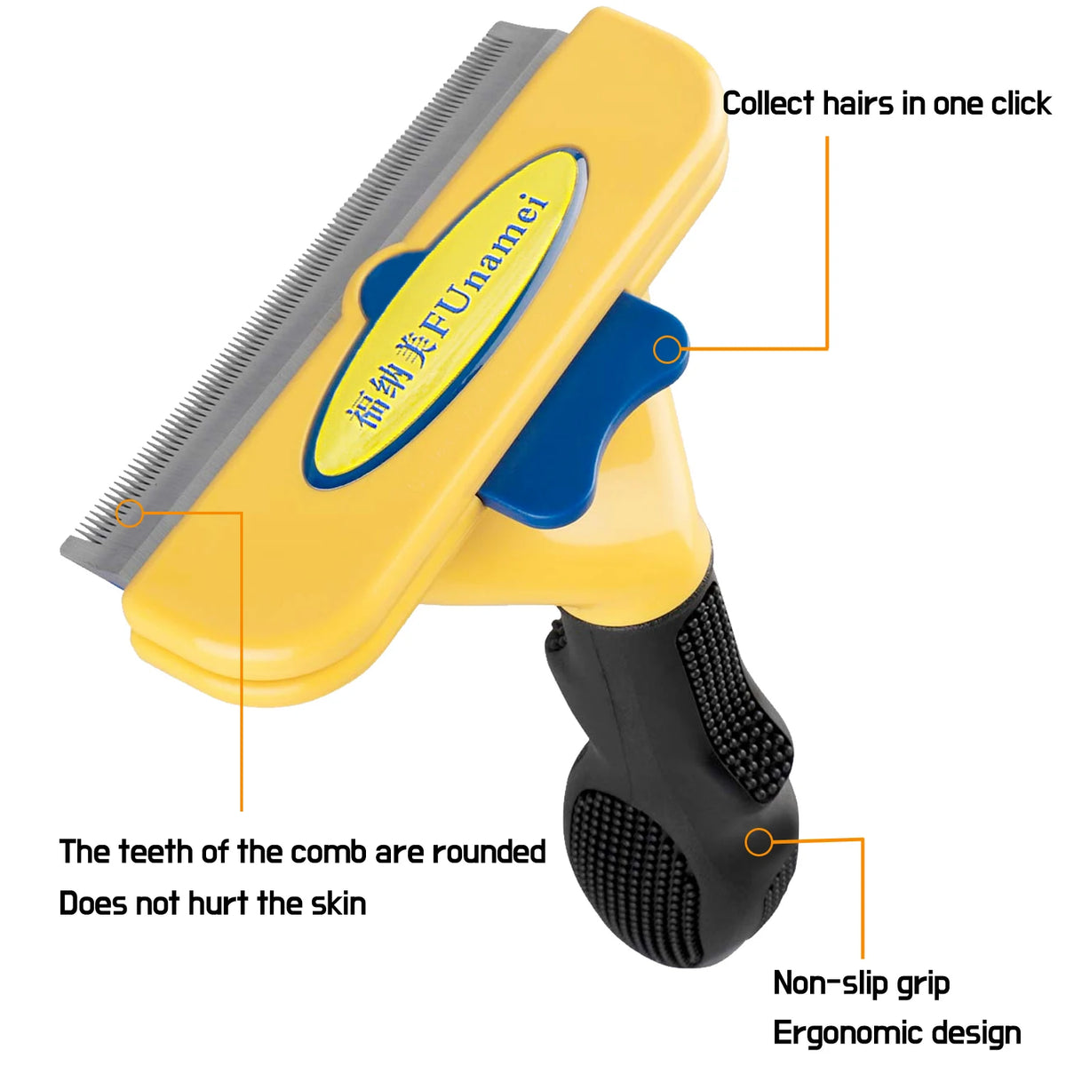 Pet Dematting Brush – Undercoat Rake for Dogs & Cats