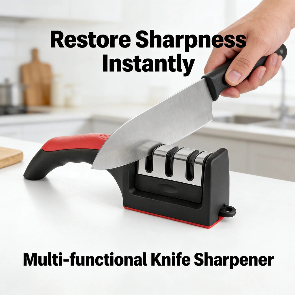 Quick Knife Sharpener – Non-Slip Handheld Kitchen Tool