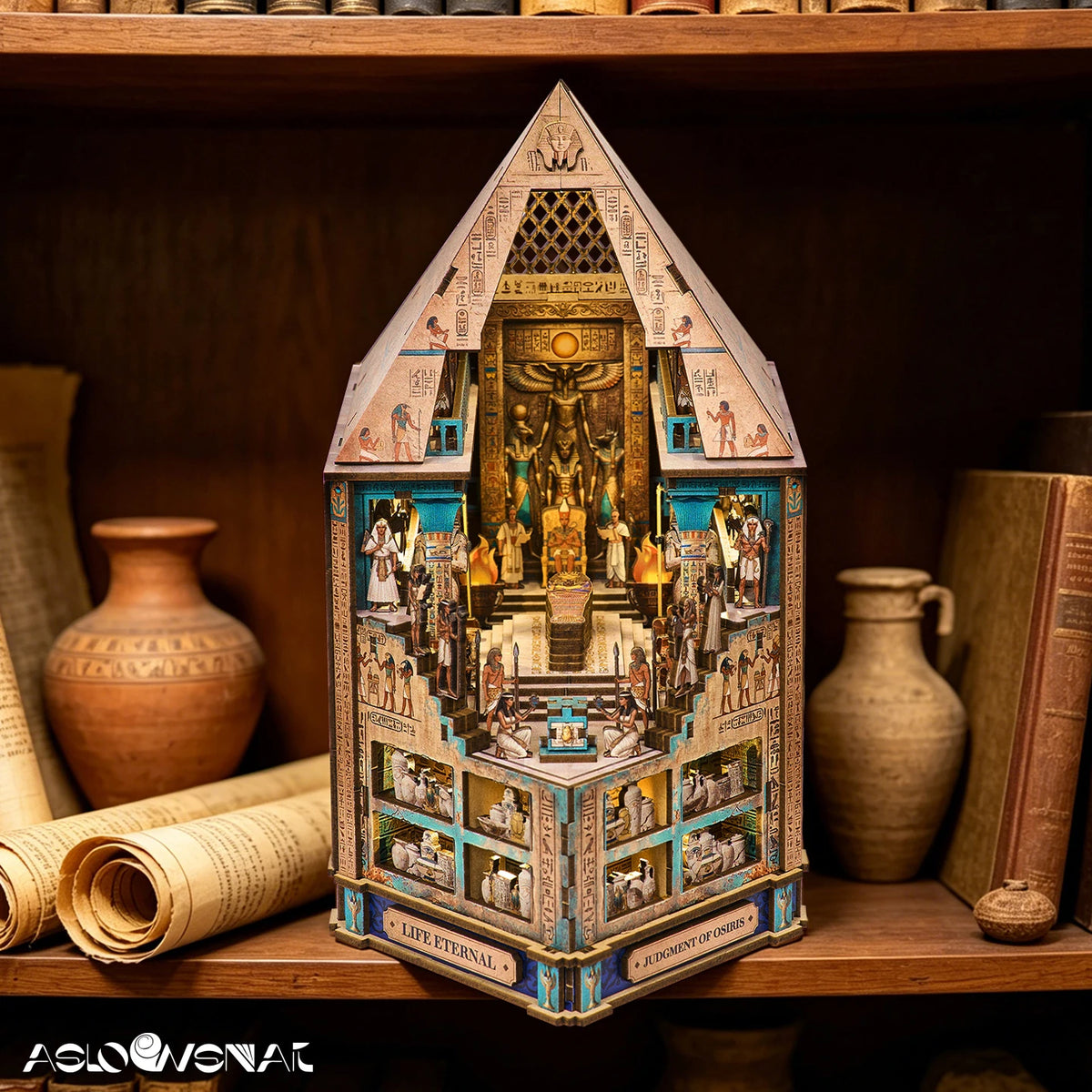 Egyptian Pharaoh Book Nook Kit – 3D Wooden DIY Model