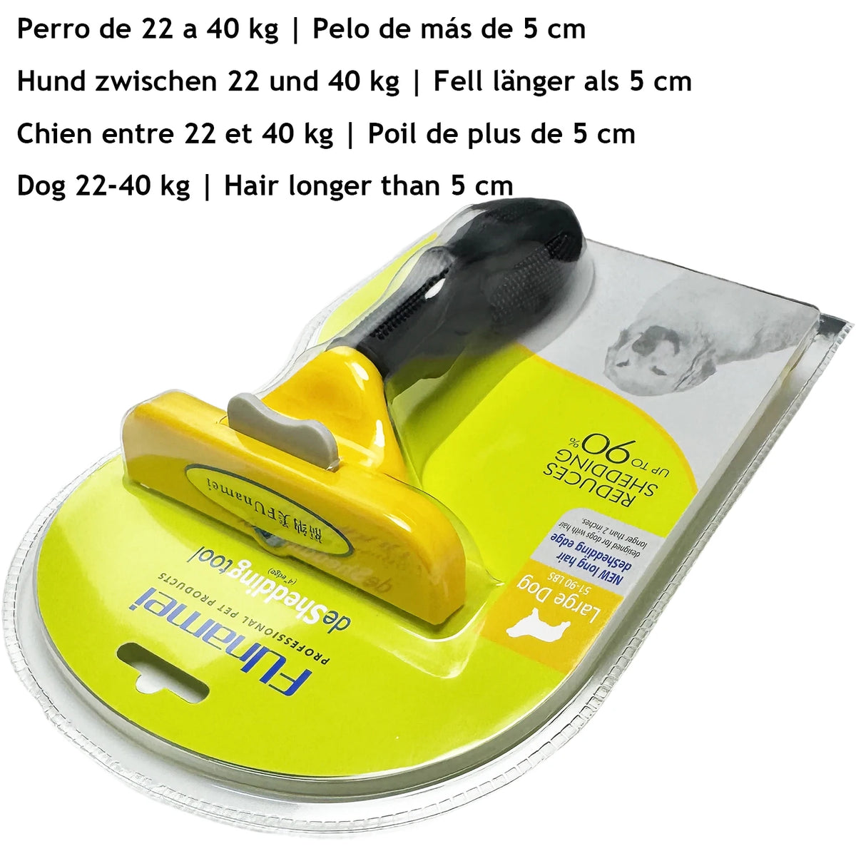 Pet Dematting Brush – Undercoat Rake for Dogs & Cats