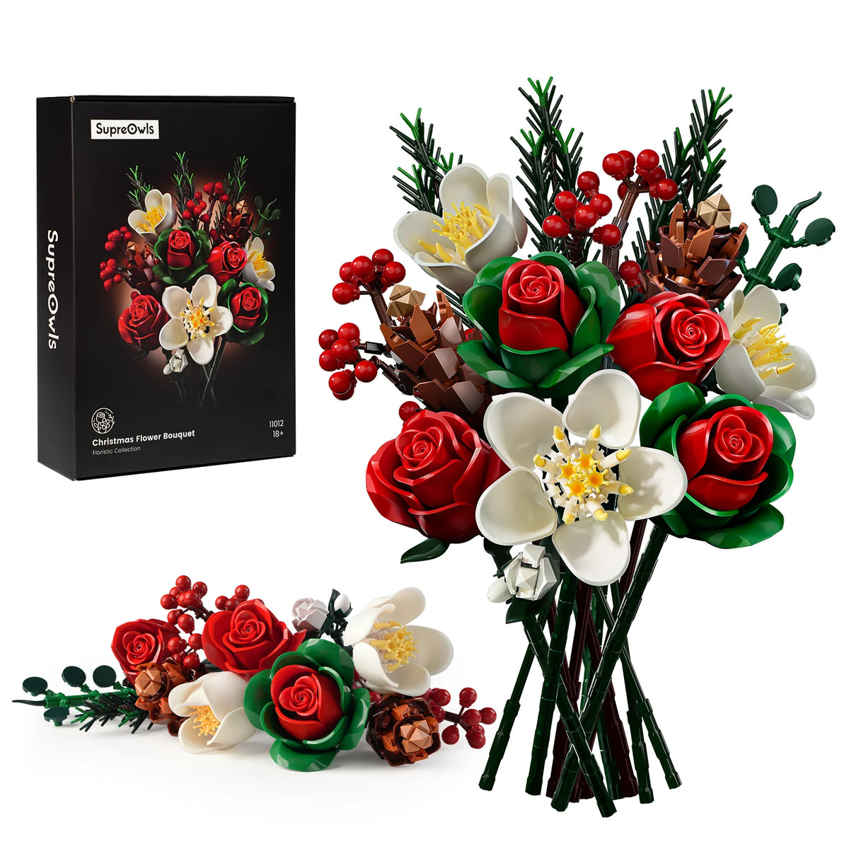 Christmas Rose Bouquet Building Set