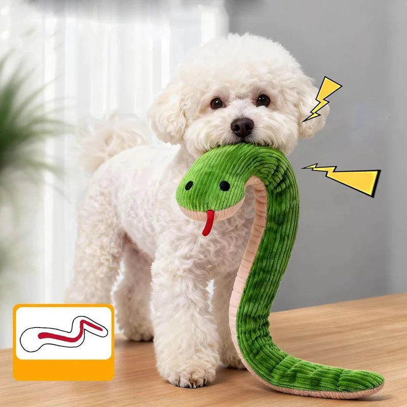 Cat Kicker Snake Toy – 16.5" Interactive Plush