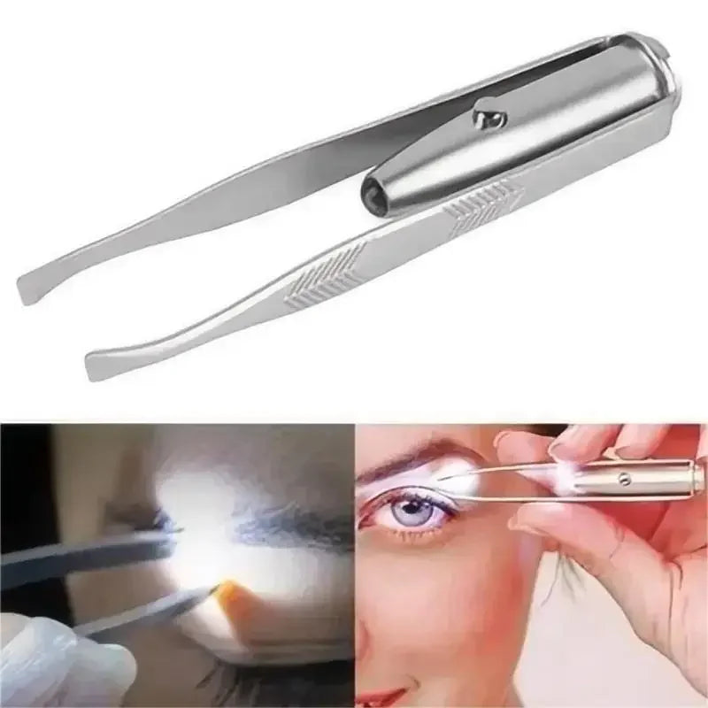 LED Light Precision Tweezers – Stainless Steel