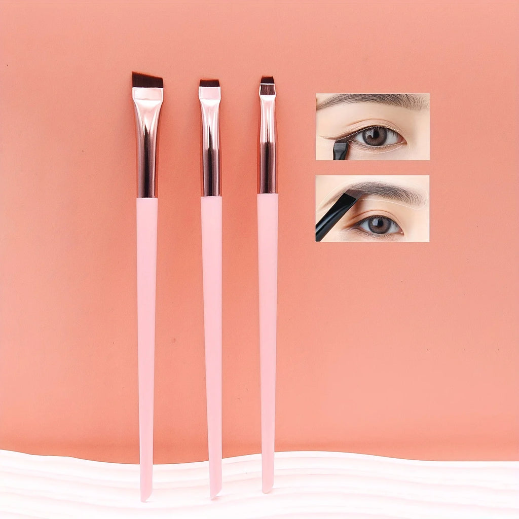3-Piece Precision Eyeliner & Brow Brush Set
