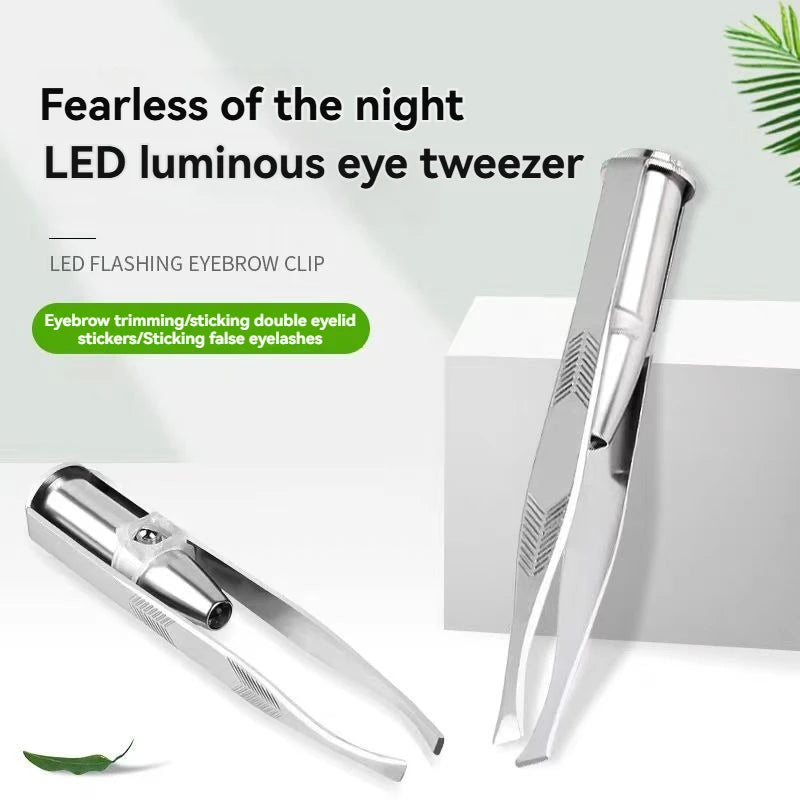 LED Light Precision Tweezers – Stainless Steel