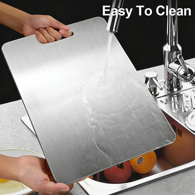 Double-Sided Stainless Steel Cutting Board – 4 Sizes