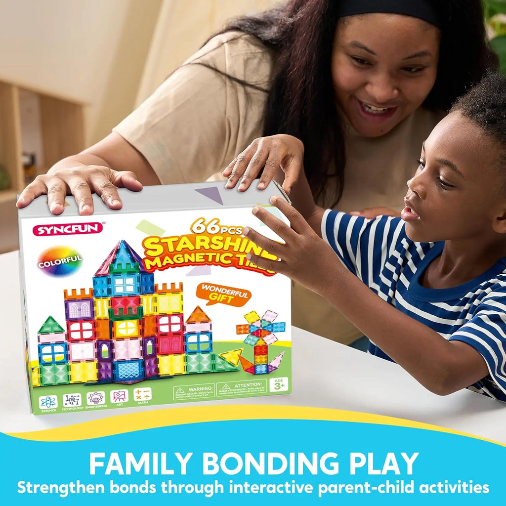 Magnetic Castle Building Tiles – 66 Pieces
