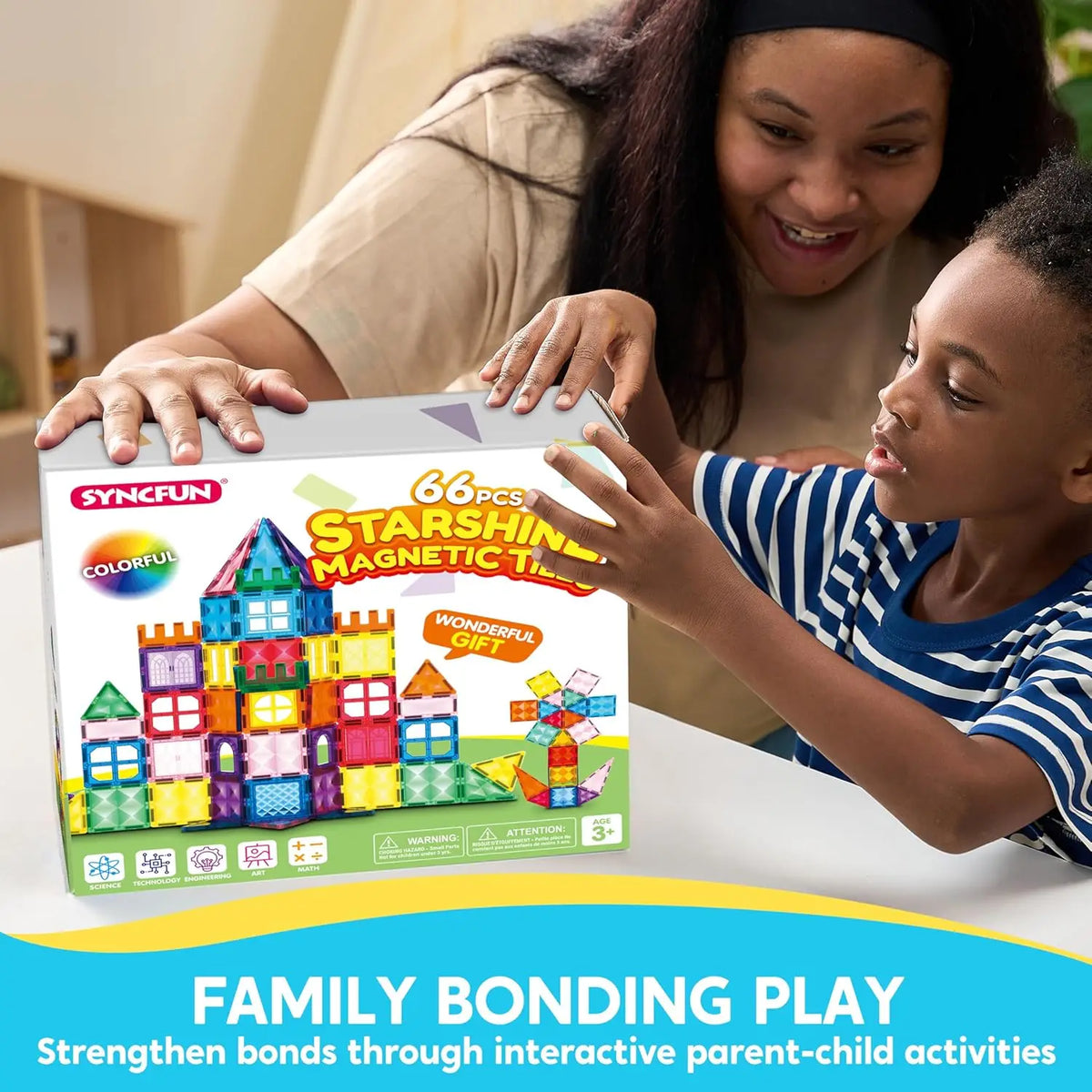 Magnetic Castle Building Tiles – 66 Pieces