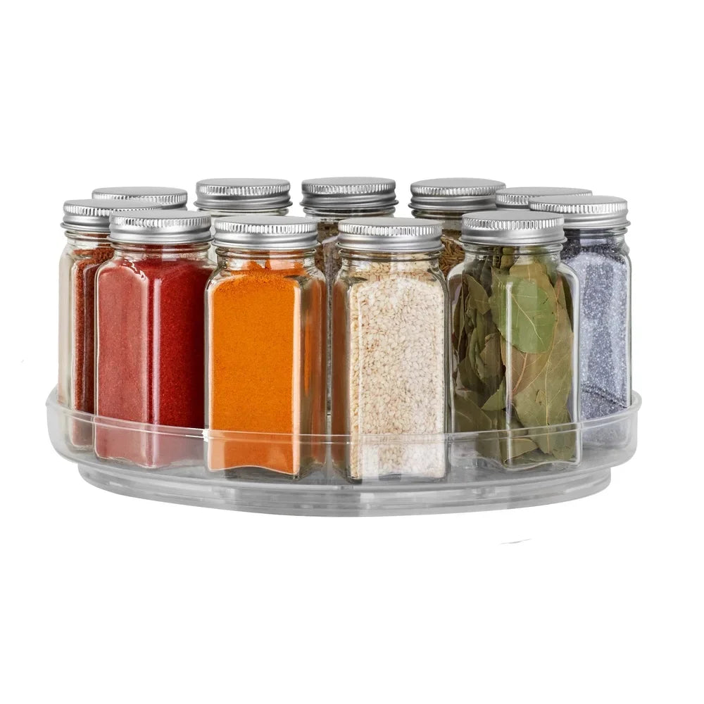 Clear Turntable Organizer – 10" Spinning Lazy Susan for Pantry & Fridge