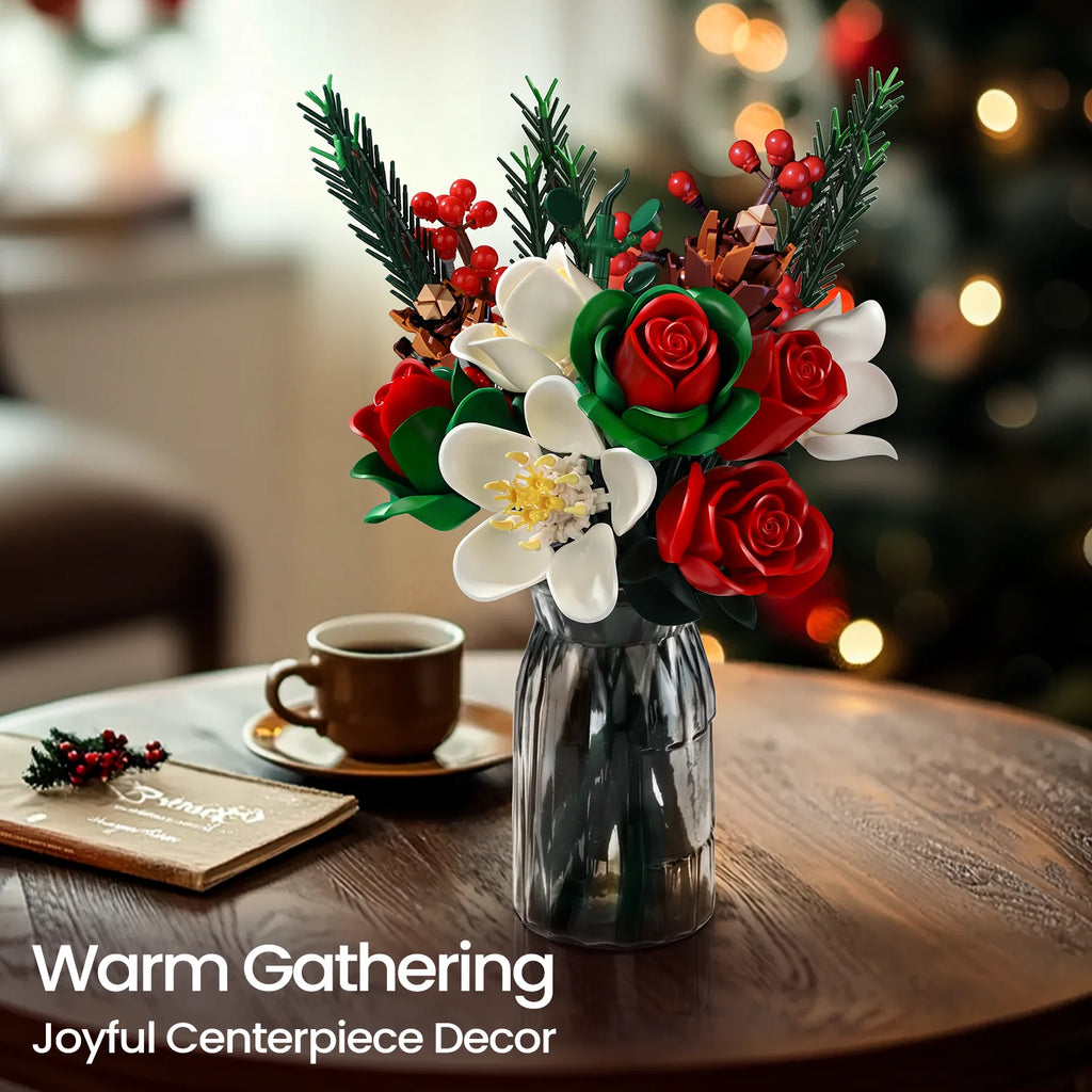 Christmas Rose Bouquet Building Set