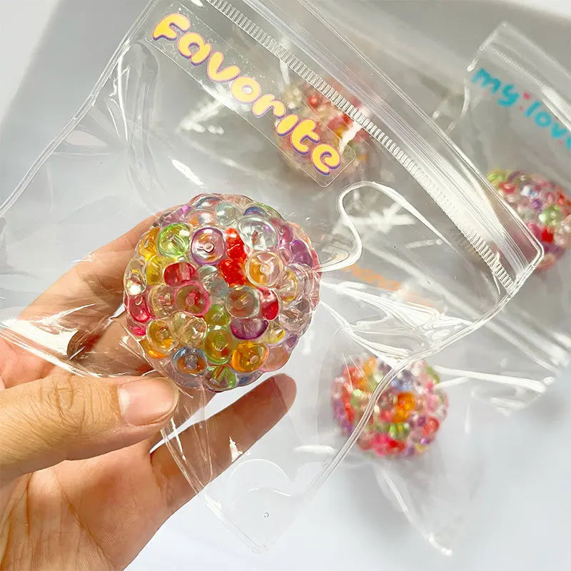 Crystal Bead Squishy Ball – Stress Relief Toy