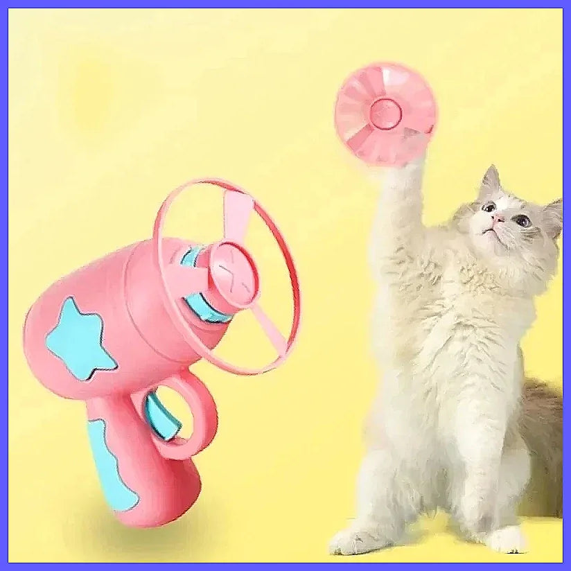 Flying Disc Launcher Cat Toy – Interactive Chase Game