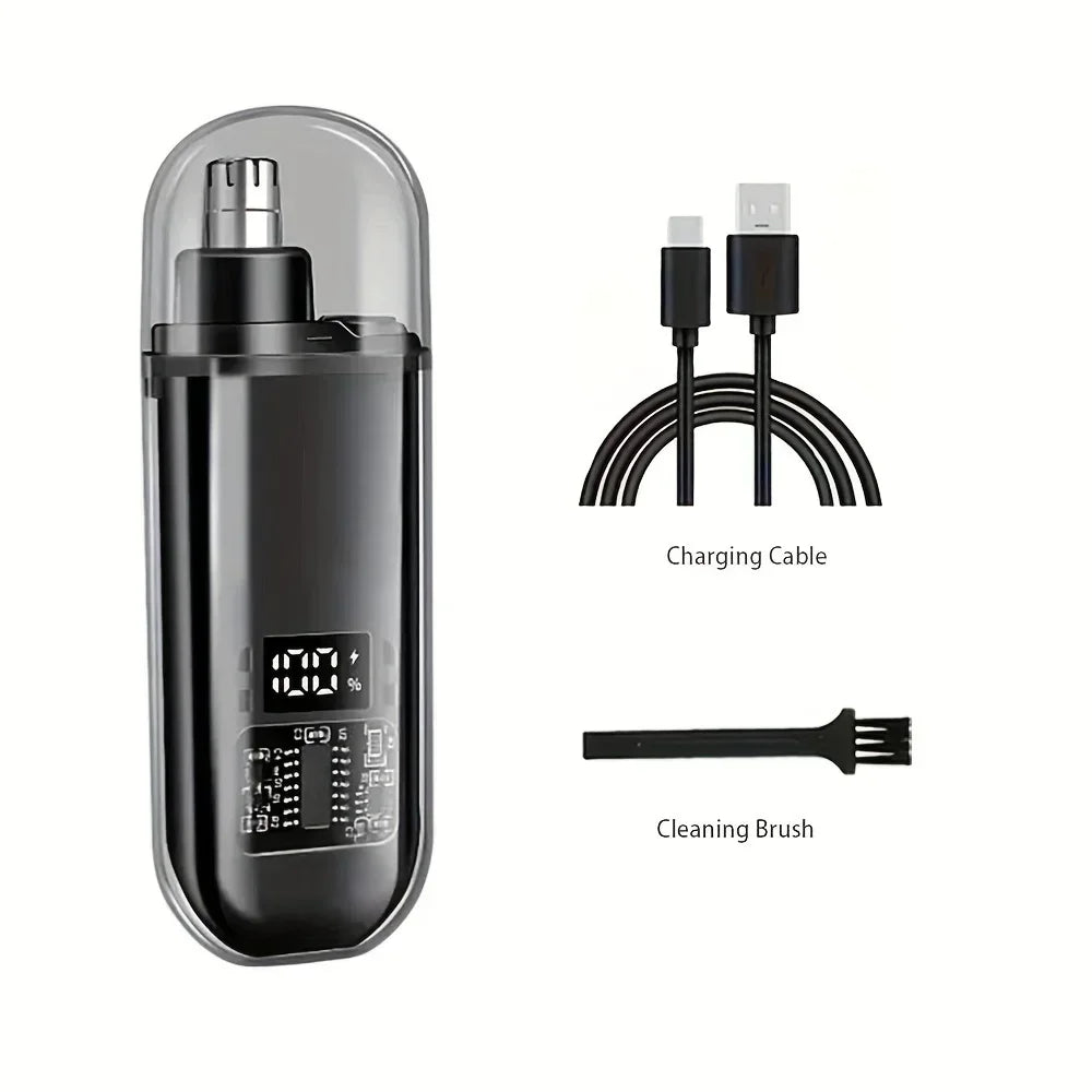 Rechargeable Nose & Ear Hair Trimmer – Compact USB-C