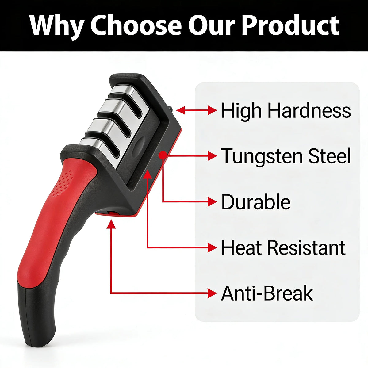 Quick Knife Sharpener – Non-Slip Handheld Kitchen Tool