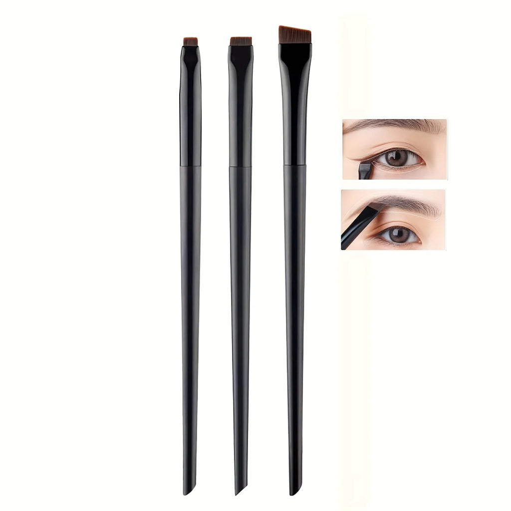 3-Piece Precision Eyeliner & Brow Brush Set