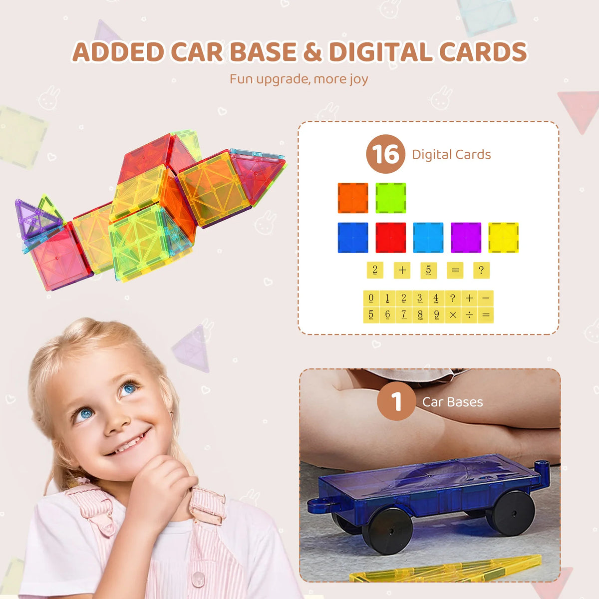 Magnetic Building Tiles – 55-Piece STEM Set