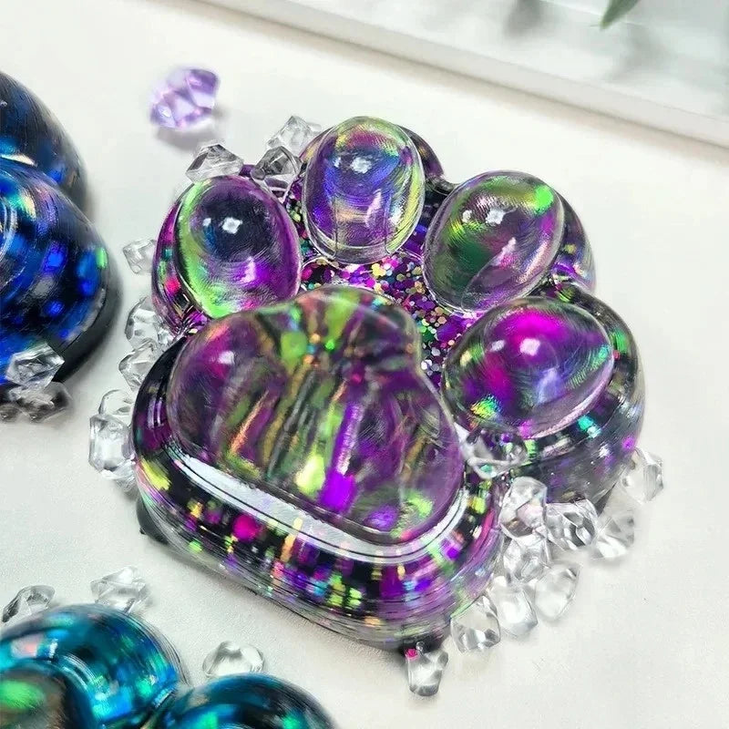 Cat Paw Squishy – Glitter Stress Toy