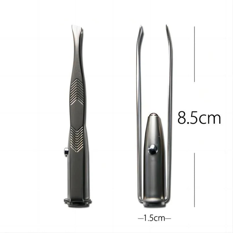 LED Light Precision Tweezers – Stainless Steel