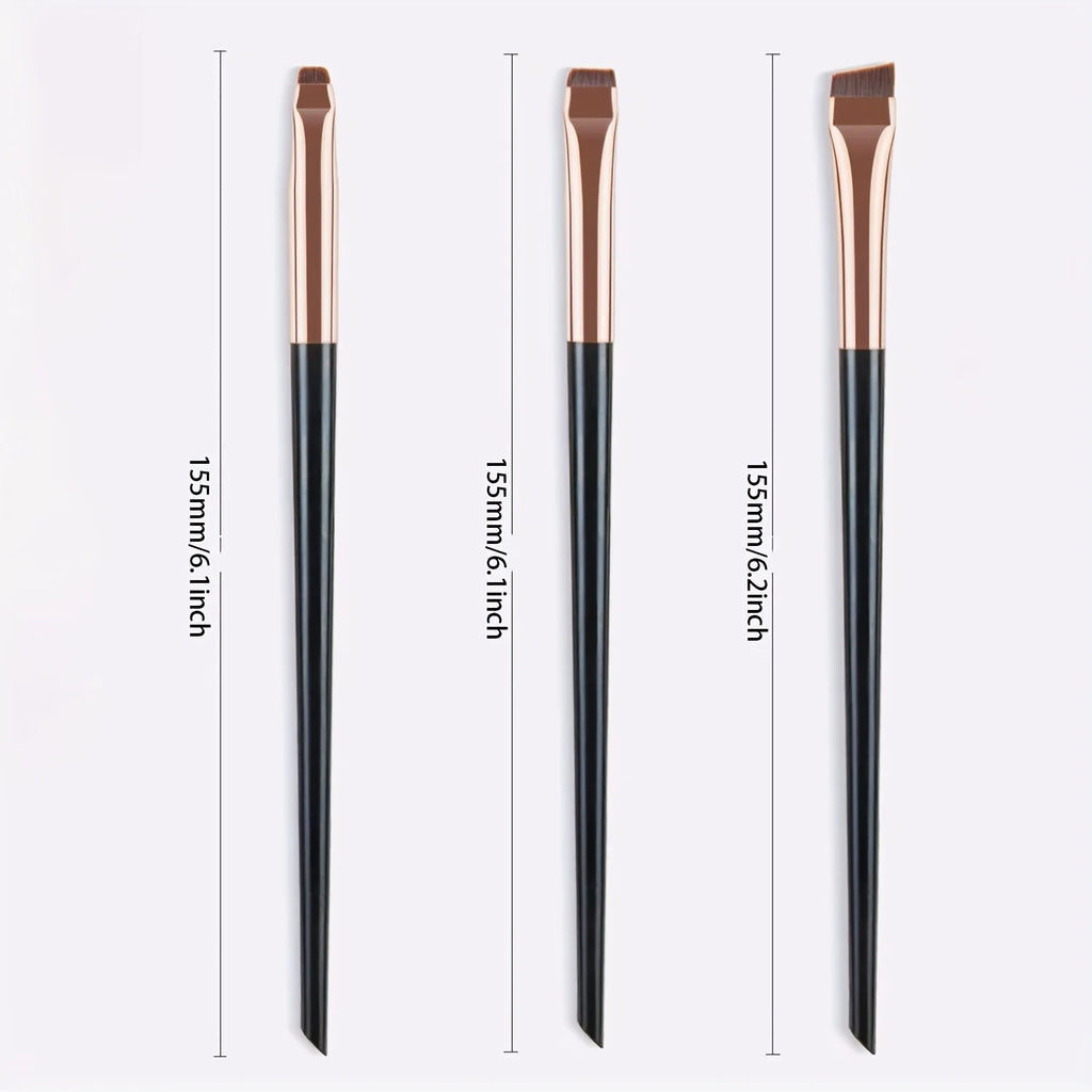 3-Piece Precision Eyeliner & Brow Brush Set