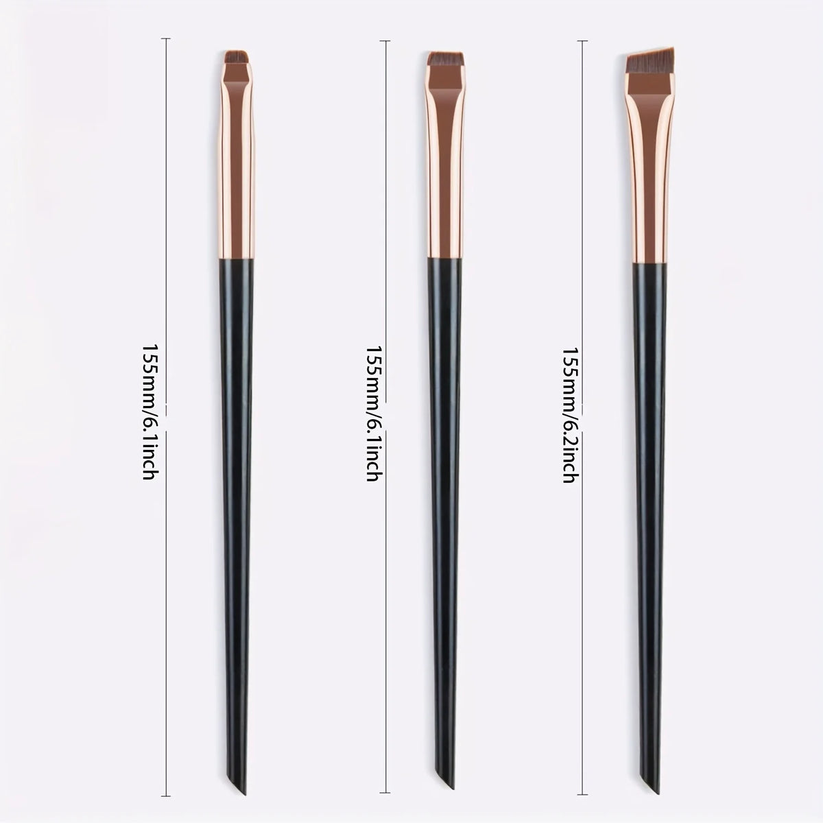 3-Piece Precision Eyeliner & Brow Brush Set