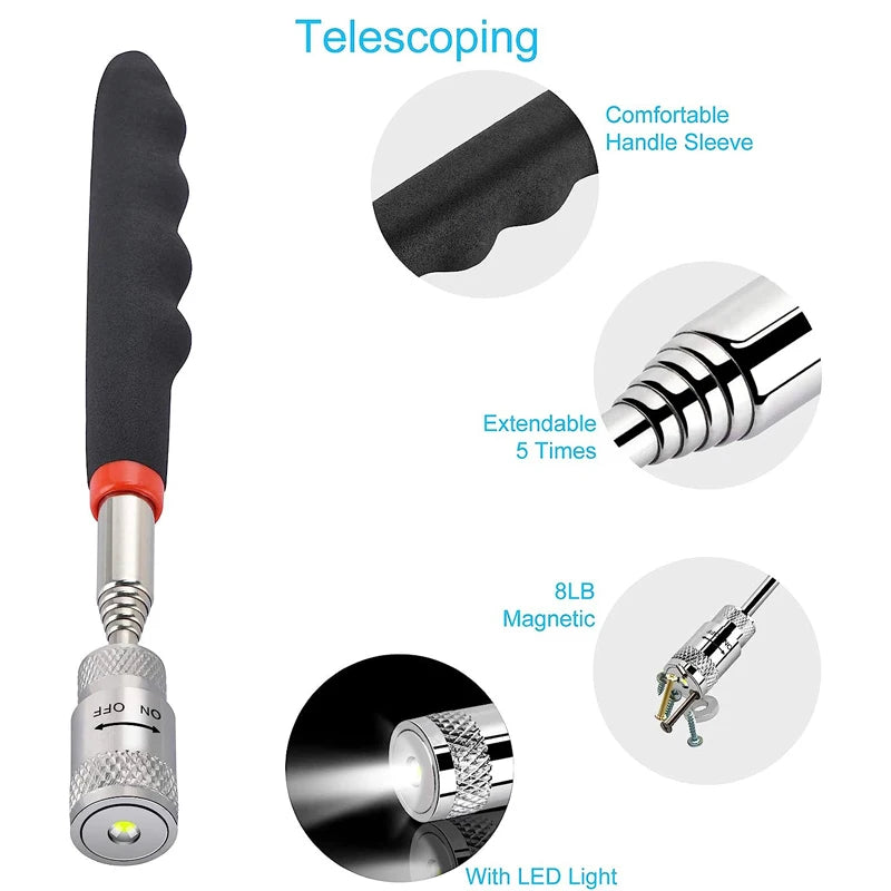 Telescoping Magnetic Pickup Tool – Extendable Pocket Magnet
