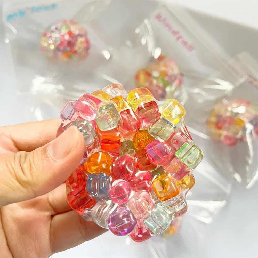 Crystal Bead Squishy Ball – Stress Relief Toy